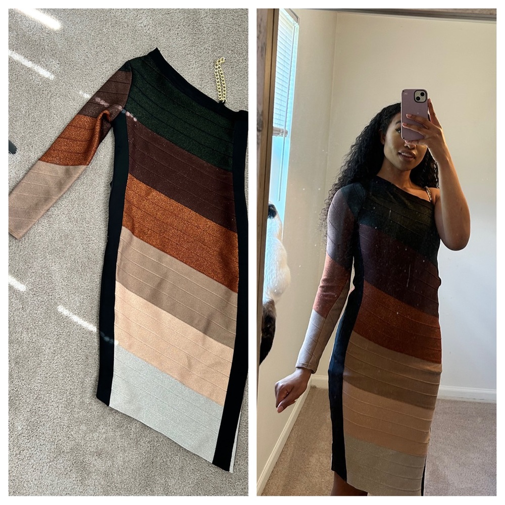 Karen Millen Bandage Colour Block Dress